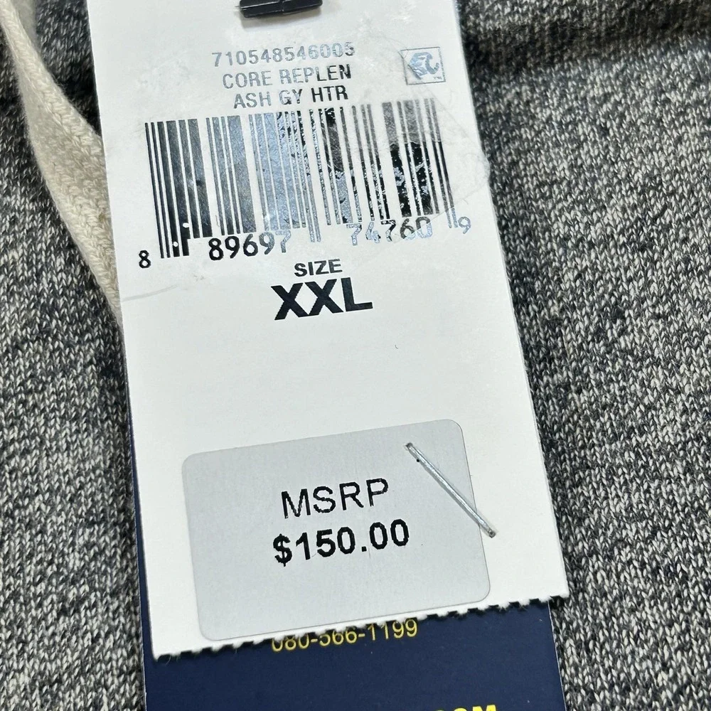 Polo Ralph Lauren Hoodie Mens 2XL Gray Fleece Full Zip Logo Sweatshirt NWT